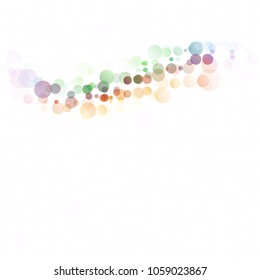 Bubbles Circle Dots Unique Colorful Bright Vector Background