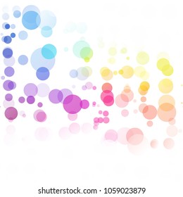 Bubbles Circle Dots Unique Colorful Bright Vector Background
