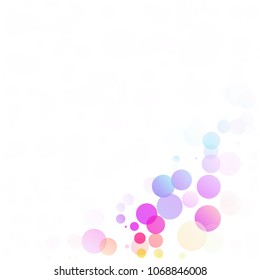 Bubbles Circle Dots Unique Colorful Bright Vector Background