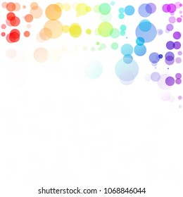 Bubbles Circle Dots Unique Colorful Bright Vector Background