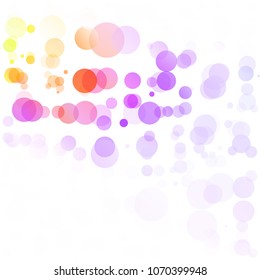 Bubbles Circle Dots Unique Colorful Bright Vector Background