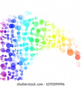Bubbles Circle Dots Unique Colorful Bright Vector Background