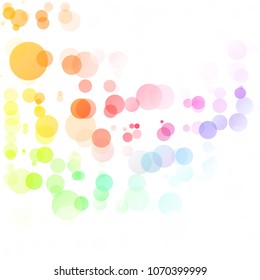 Bubbles Circle Dots Unique Colorful Bright Vector Background