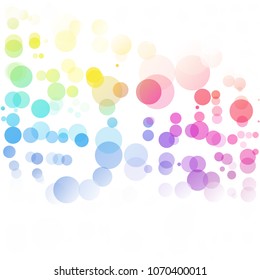 Bubbles Circle Dots Unique Colorful Bright Vector Background