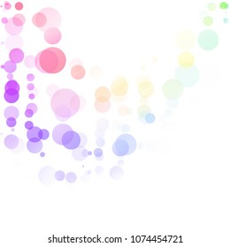 Bubbles Circle Dots Unique Colorful Bright Vector Background