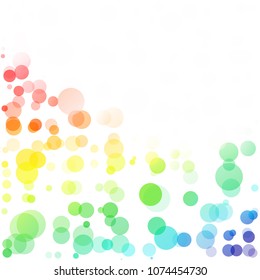 Bubbles Circle Dots Unique Colorful Bright Vector Background