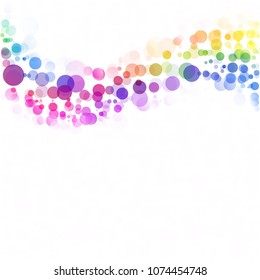 Bubbles Circle Dots Unique Colorful Bright Vector Background