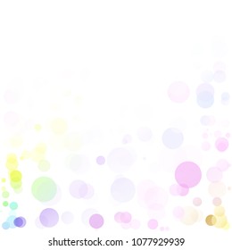 Bubbles Circle Dots Unique Colorful Bright Vector Background