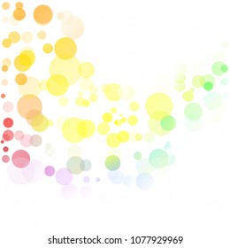 Bubbles Circle Dots Unique Colorful Bright Vector Background