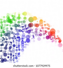 Bubbles Circle Dots Unique Colorful Bright Vector Background