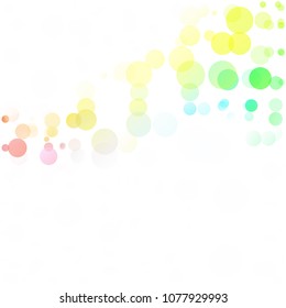 Bubbles Circle Dots Unique Colorful Bright Vector Background