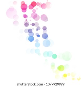 Bubbles Circle Dots Unique Colorful Bright Vector Background