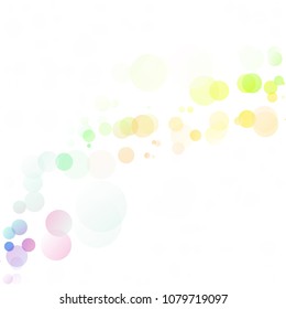 Bubbles Circle Dots Unique Colorful Bright Vector Background