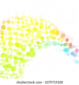 Bubbles Circle Dots Unique Colorful Bright Vector Background