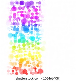 Bubbles Circle Dots Unique Colorful Bright Vector Background