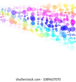 Bubbles Circle Dots Unique Colorful Bright Vector Background