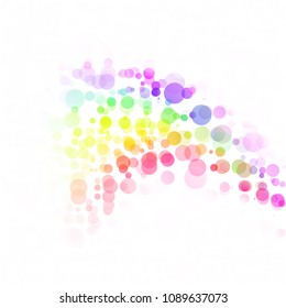 Bubbles Circle Dots Unique Colorful Bright Vector Background