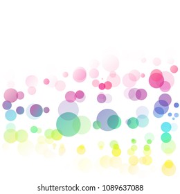 Bubbles Circle Dots Unique Colorful Bright Vector Background