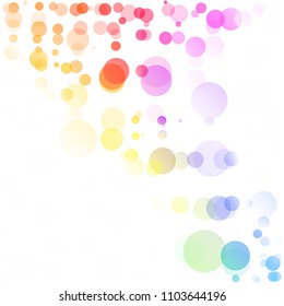 Bubbles Circle Dots Unique Colorful Bright Vector Background