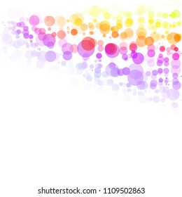 Bubbles Circle Dots Unique Colorful Bright Vector Background