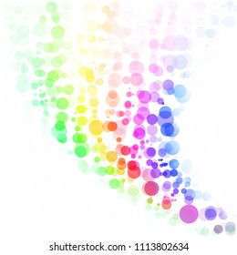 Bubbles Circle Dots Unique Colorful Bright Vector Background