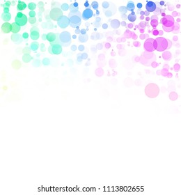 Bubbles Circle Dots Unique Colorful Bright Vector Background