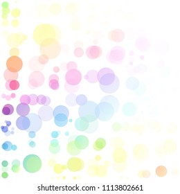Bubbles Circle Dots Unique Colorful Bright Vector Background
