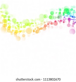 Bubbles Circle Dots Unique Colorful Bright Vector Background