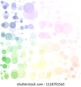 Bubbles Circle Dots Unique Colorful Bright Vector Background