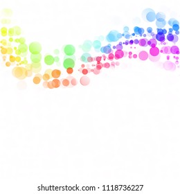 Bubbles Circle Dots Unique Colorful Bright Vector Background