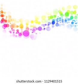 Bubbles Circle Dots Unique Colorful Bright Vector Background