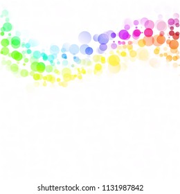 Bubbles Circle Dots Unique Colorful Bright Vector Background
