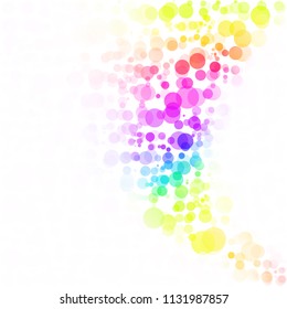 Bubbles Circle Dots Unique Colorful Bright Vector Background