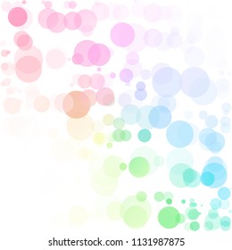 Bubbles Circle Dots Unique Colorful Bright Vector Background