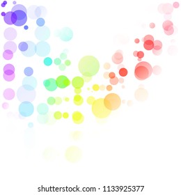 Bubbles Circle Dots Unique Colorful Bright Vector Background