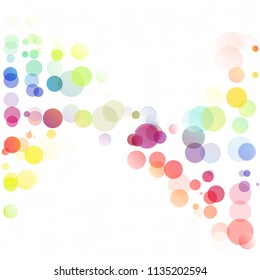Bubbles Circle Dots Unique Colorful Bright Vector Background