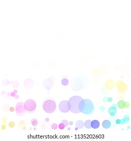 Bubbles Circle Dots Unique Colorful Bright Vector Background