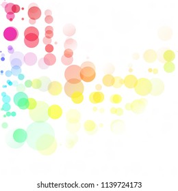 Bubbles Circle Dots Unique Colorful Bright Vector Background