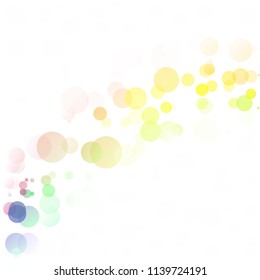 Bubbles Circle Dots Unique Colorful Bright Vector Background