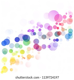 Bubbles Circle Dots Unique Colorful Bright Vector Background
