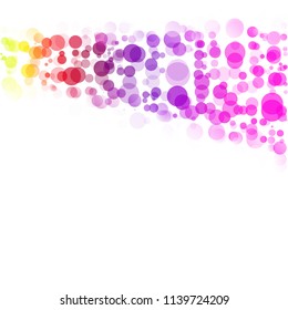 Bubbles Circle Dots Unique Colorful Bright Vector Background