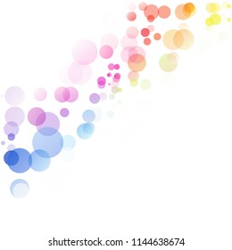 Bubbles Circle Dots Unique Colorful Bright Vector Background