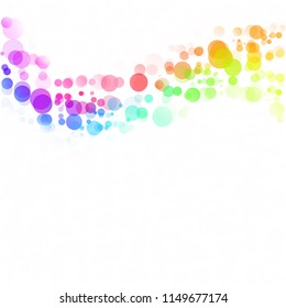 Bubbles Circle Dots Unique Colorful Bright Vector Background