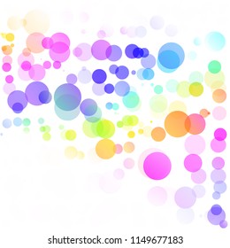 Bubbles Circle Dots Unique Colorful Bright Vector Background