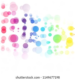 Bubbles Circle Dots Unique Colorful Bright Vector Background