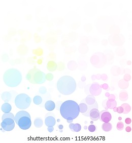Bubbles Circle Dots Unique Colorful Bright Vector Background