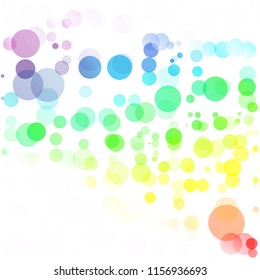 Bubbles Circle Dots Unique Colorful Bright Vector Background