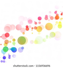 Bubbles Circle Dots Unique Colorful Bright Vector Background