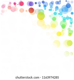 Bubbles Circle Dots Unique Colorful Bright Vector Background