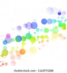 Bubbles Circle Dots Unique Colorful Bright Vector Background